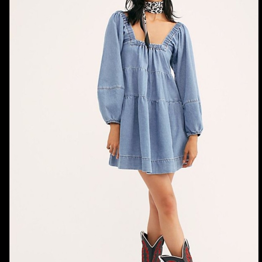 Free People Lou Jean Babydoll Dress
